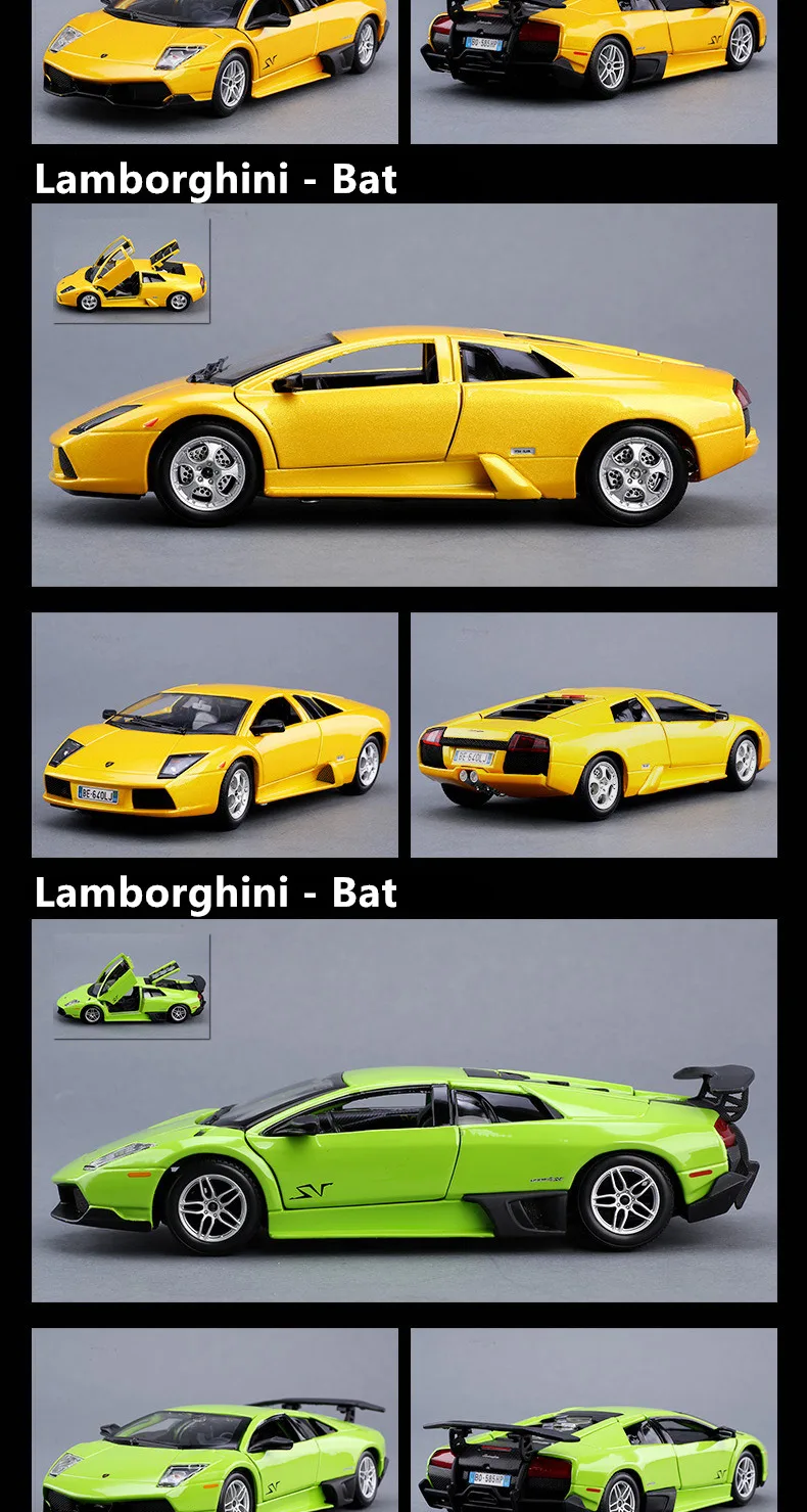 Bburago 1:24 Lamborghini Модель автомобиля высокая имитация литья металла детская игрушка бойфренд подарок моделирование сплав автомобиль коллекция