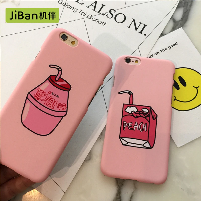 Jiban модные милые молоко коробка чехол для iPhone 5S 6 S Plus ячейки с рисунками фруктов