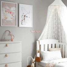 Nordic белый кружева принцесса кроватки сетки детская комната decorationdome мечта купол кровать занавес палатки