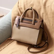 WOONAM, женская модная сумка, верхняя часть, из натуральной телячьей кожи, Средняя сумка-тоут, сумка через плечо WB734