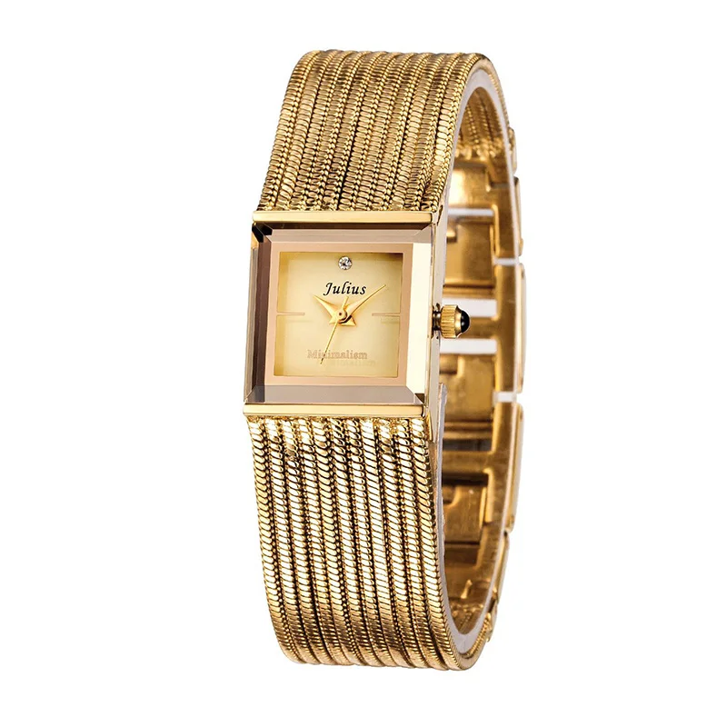 Beste Julius Dame vrouwen Horloge Japan Quartz Fashion Uur Snake Chain Armband Luxe Kwasten Klok meisje Luxe Verjaardagscadeau doos