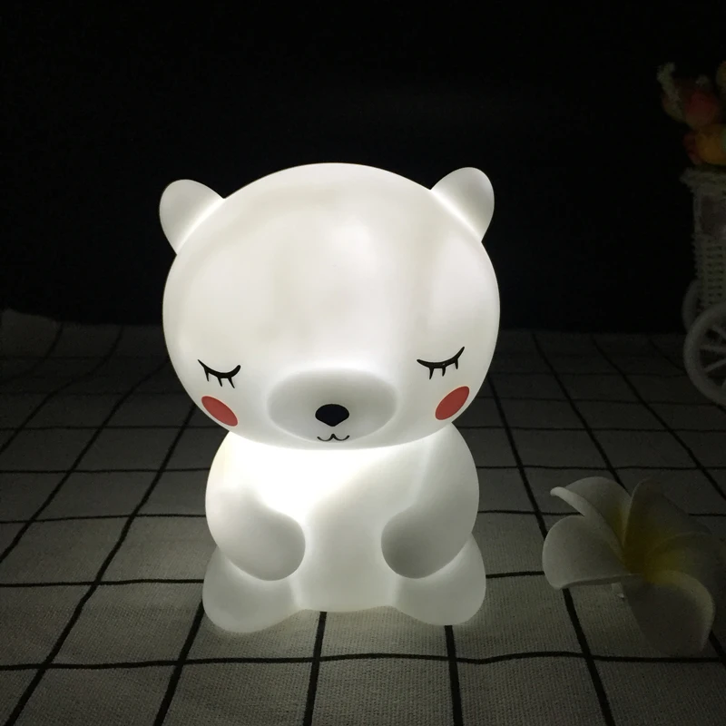 Lovely LED Panda Night Lights Soft Light Black White Baby Pillow Bedroom  Feeding Bedside Lamp Holiday Decor Lighting (12)