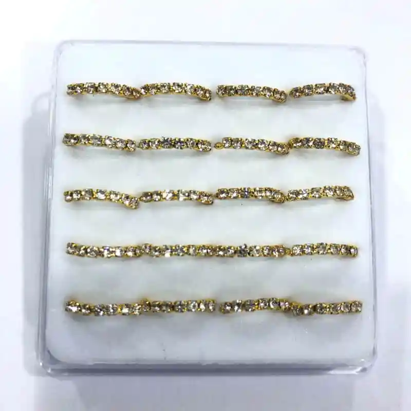 20PC Silver Color 11mm Nose Piercing body Jewelry Cz Gold Color Nose Hoop Nostril Ring Helix ring Earring women 2020 New Fashion