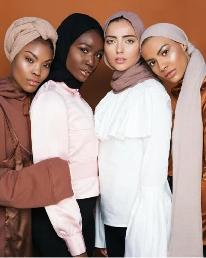 

1pc 100% Rayon Crinkle Scarves Plain Muslim Hijabs Cotton African Women's Headbands Turban Long Shawl Malaysia Wrap large Size