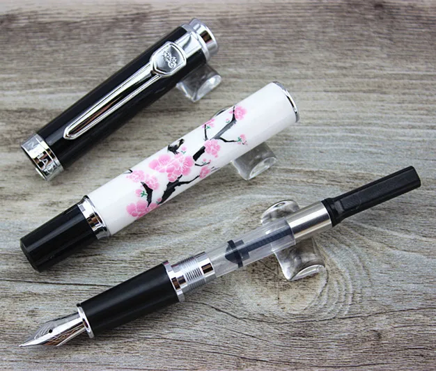 Перьевая ручка Jinhao 8802 с узором в виде цветущей птицы | Канцтовары для офиса и дома