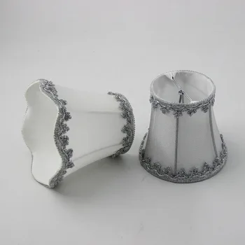 

2018 new Silver lampshade decorative Christmas, fabric lampshade chandelier, clip on