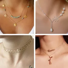 Seblasy многослойная звезда Бесконечность Хамса рука Сердце Имитация жемчуга крест цепь подвески ожерелья для женщин ювелирные изделия