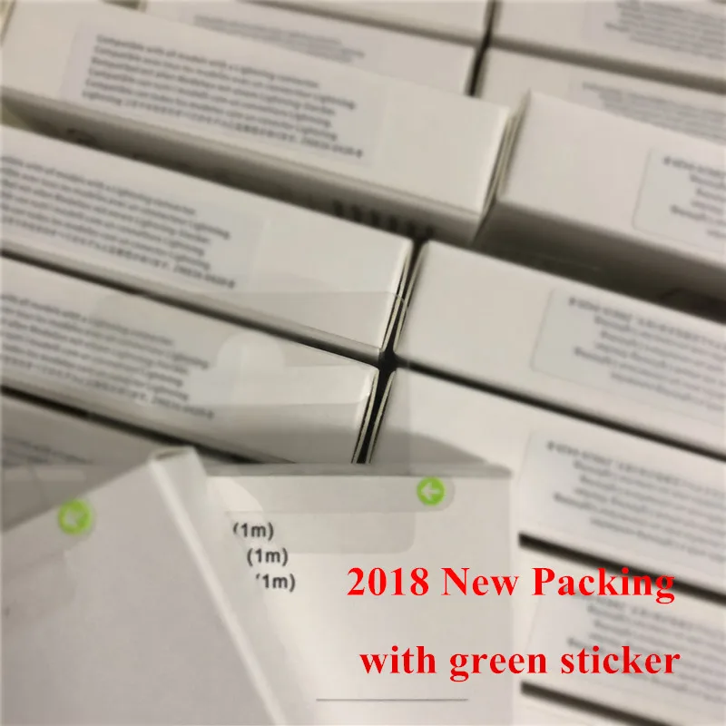 

100pcs/ New box 100% Genuine Original E75 Chip 1m/3ft Data USB charger Cable for Foxconn for iphone X 8 7 6 6s plus green label