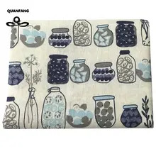 QUANFANG хлопковая льняная ткань с принтом для лоскутного шитья/диванного стола/DIY SewingCloth/мебельная ткань/материал для подушки