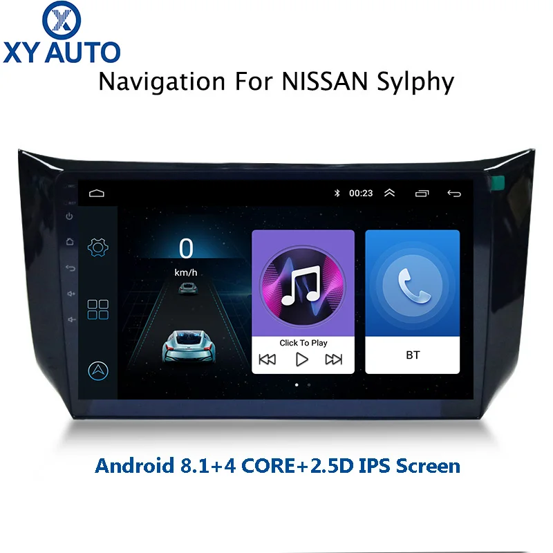 Perfect 10.1inch 2.5D IPS Tempered HD multi-touch screen Android8.1 NAVI for Nissan sylphy 2012-2018 with Bluetooth USB WIFI support SWC 0