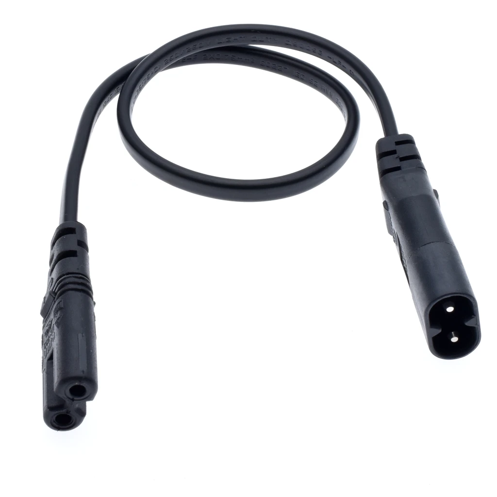 

IEC 320 2-Pin C7 Female To C8 Male Figure 8 Power Adapter Extension Cable 30CM