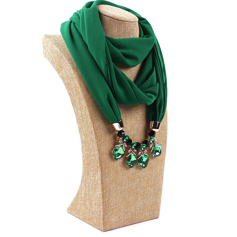HONGHUACI новейшее ожерелье хиджаб женские ювелирные изделия, кулон шарф Mujer Bufanda Frau Schal женские шарфы Vrouwen Sjaals головной платок - Цвет: 5