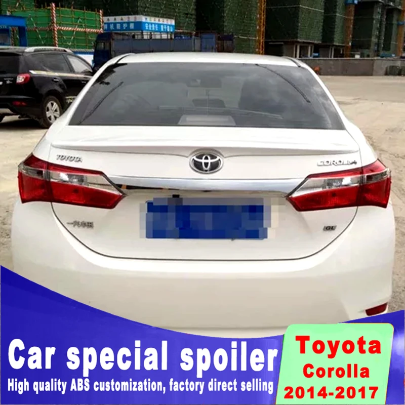 

New design corolla 2014 2015 2016 2017 year high quality spoiler ABS External Decoration Plastic Rear Bottom Spoilers ALTIS