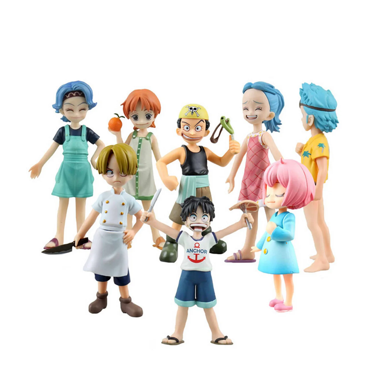 Chanycore Anime ONE PIECE MH POP HAFIF onepiece çocukluk Ver. Nojiko Luffy Nami Sanji Zoro Usopp FRANKY modeli oyuncaklar