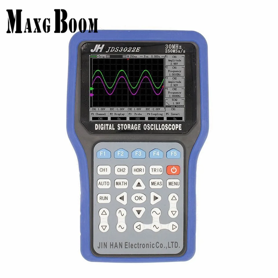 

JinHan JDS3022E Handheld Digital Storage Oscilloscope 50mhz,double Channel,500msa/s Sample Rate,automatic digital oscllograph