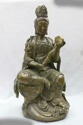 15 "Китай латуни, меди как Буддизм Godness Гуаньинь статуя