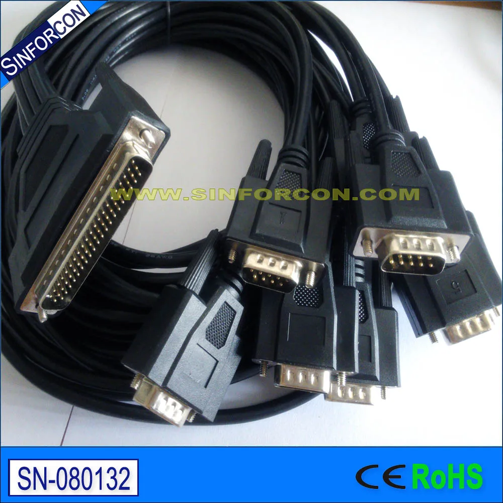 2mtr db62 до 8 x DB9 Кабель для moxa cbl m62m9x8 100 CP-168U 168H 118U 138U OPT8D | Компьютеры и офис