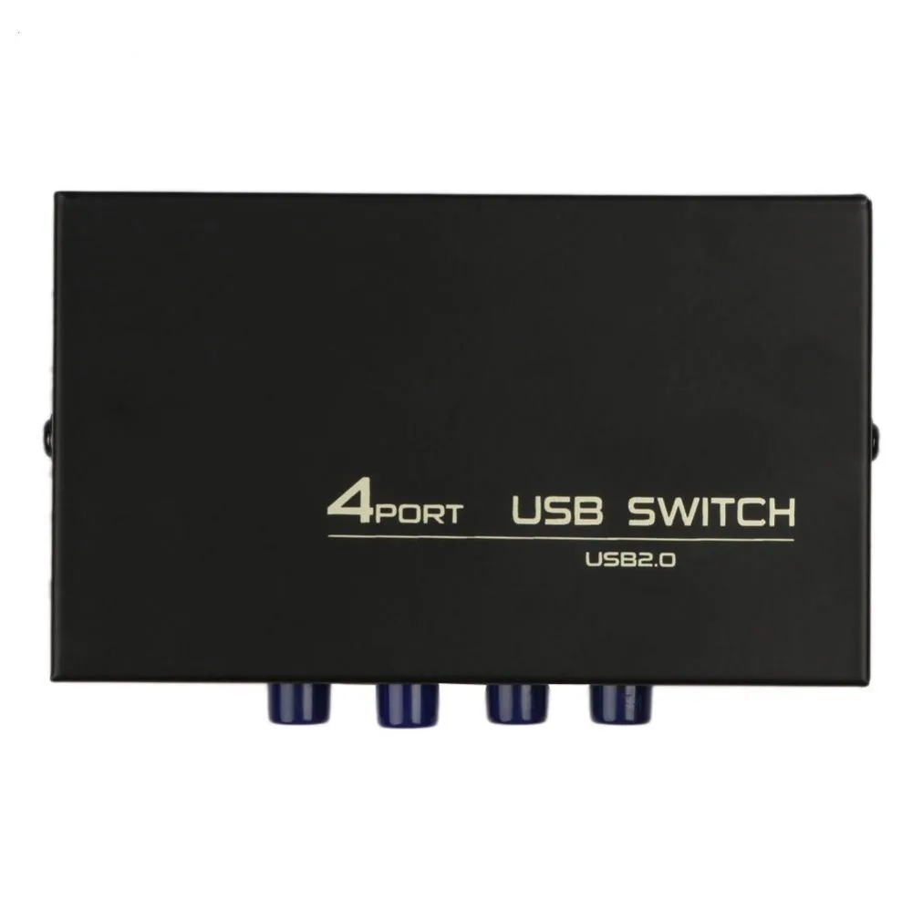 4 порта USB 2,0 распределительный коммутатор адаптер Коробка для ПК Сканер Принтер 4 в 1 выход USB распределительный переключатель коробка