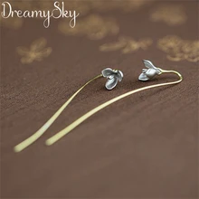 Роскошные брендовые ювелирные изделия для ушей, 925 пробы серебряные серьги в виде цветка для женщин, женские массивные серьги, подарки, Серьги Brincos