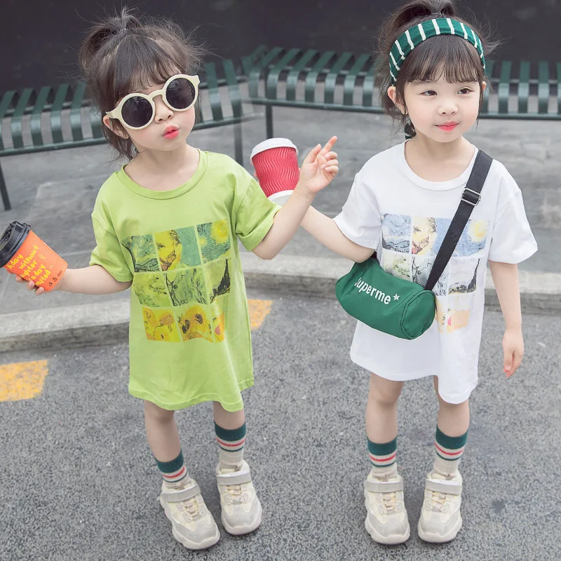 

Young girl's T-shirt summer new Korean version of children's short-sleeved versatile T-shirt baby casual cotton clothing