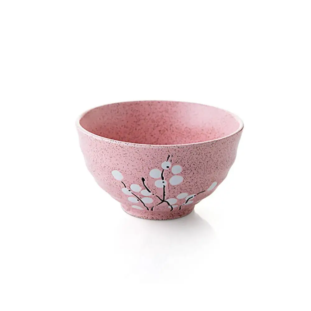 pink bowl Дизайн сливы, европейский стиль, керамическая посуда, фарфоровая тарелка, чашка, набор посуды, украшение дома - Цвет: pink bowl