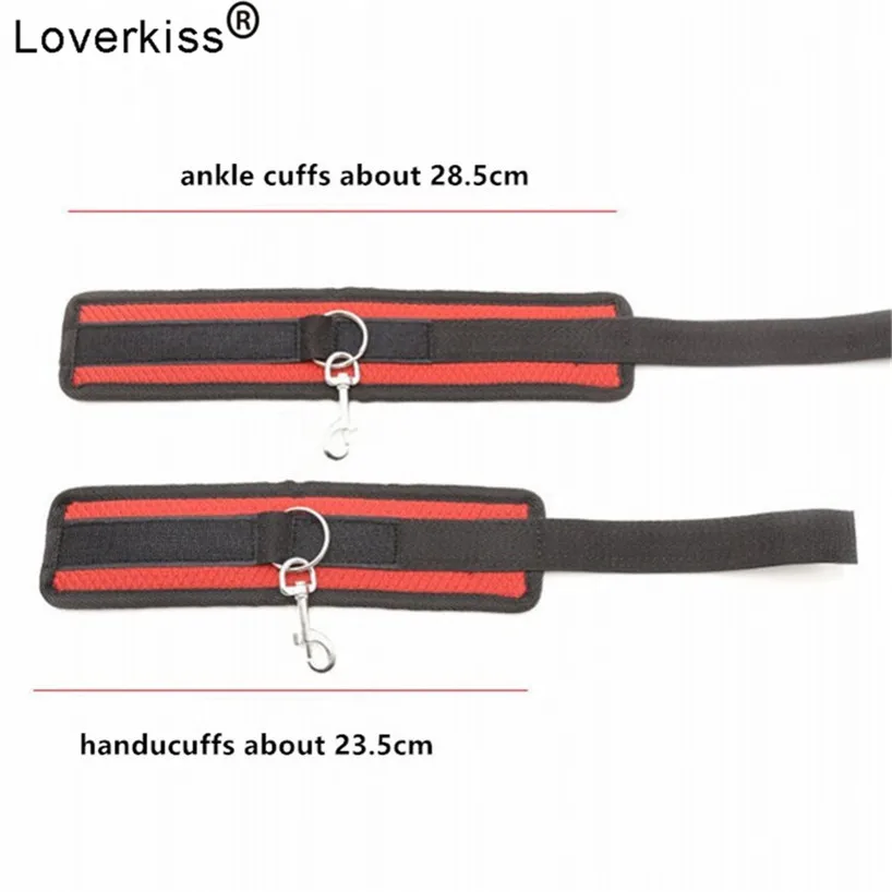 Красный нейлоновый галстук Loverkiss ремешок для кровати набор бондажа БДСМ