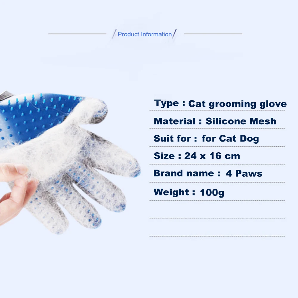 Pet Grooming Glove for Cats Brush Comb Cat Hackle Pet Deshedding Brush Glove for Animal Dog Pet Hair GloveS for Cat Dog Grooming (2)