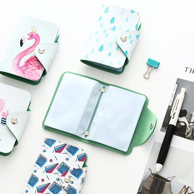 

MIRUI Small Fresh Card set Quality Colorful PU Supplies Stationery Gift Businesscard Set Cute Shool Office Supply High-end