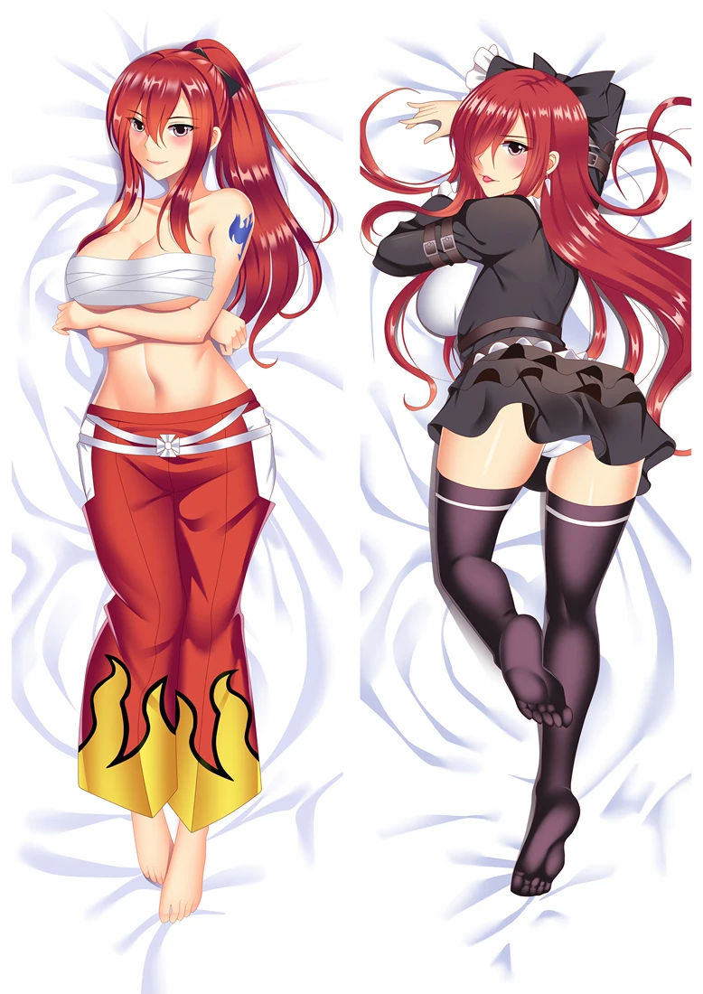 フェアリーテイルエルザスカーレットセクシーなかわいい 18r アニメゲーム抱き装飾枕ケースカバー抱きボディ Pillow Case Aliexpress