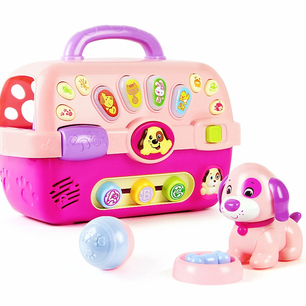 Musical Puppy Carrier Toy For Baby Toddlers Preschool Educational Toy Electronic Toys with Lights & Sounds Pet Care 