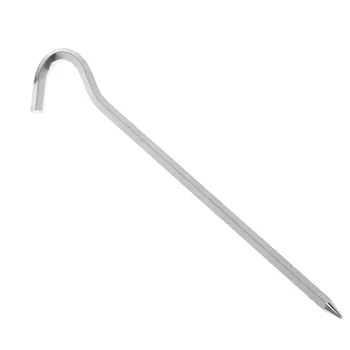 

10Pcs/set Silver Camping Accessories 18cm*0.6cm Aluminum Alloy Tent Pegs Ultralight Square Nail Stakes Hook Pin Nails
