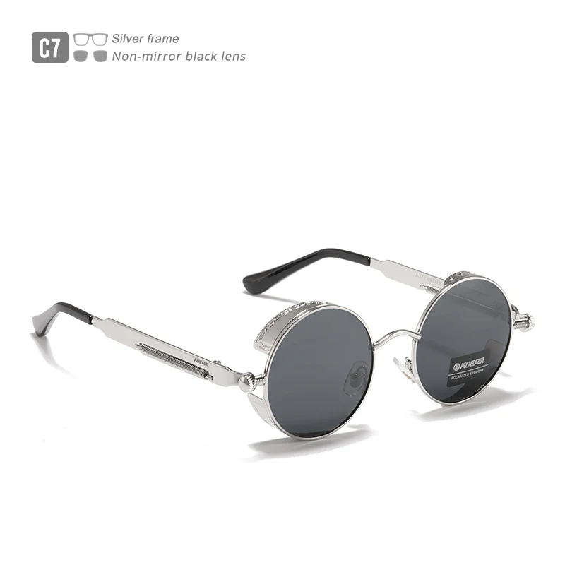 KDEAM женские поляризованные солнцезащитные очки Круглые Женские брендовые дизайнерские солнцезащитные очки UV400 защита солнцезащитные очки ретро вождения Модные оттенки с коробкой - Цвет линз: C7