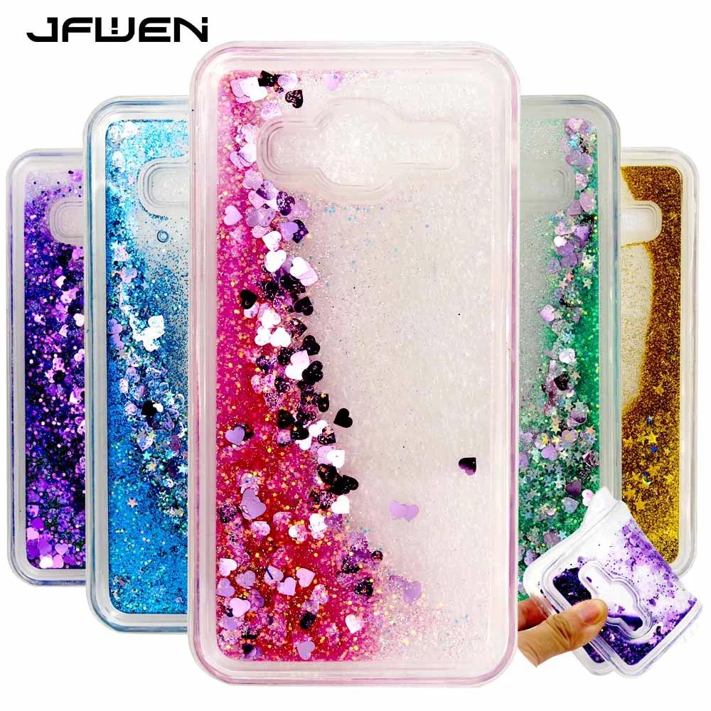 

JFWEN Liquid Glitter Phone Cases For Huawei Y3 2017 Case Silicone Soft TPU Transparent Back Covers For Huawei Y3 2017 Case Cover