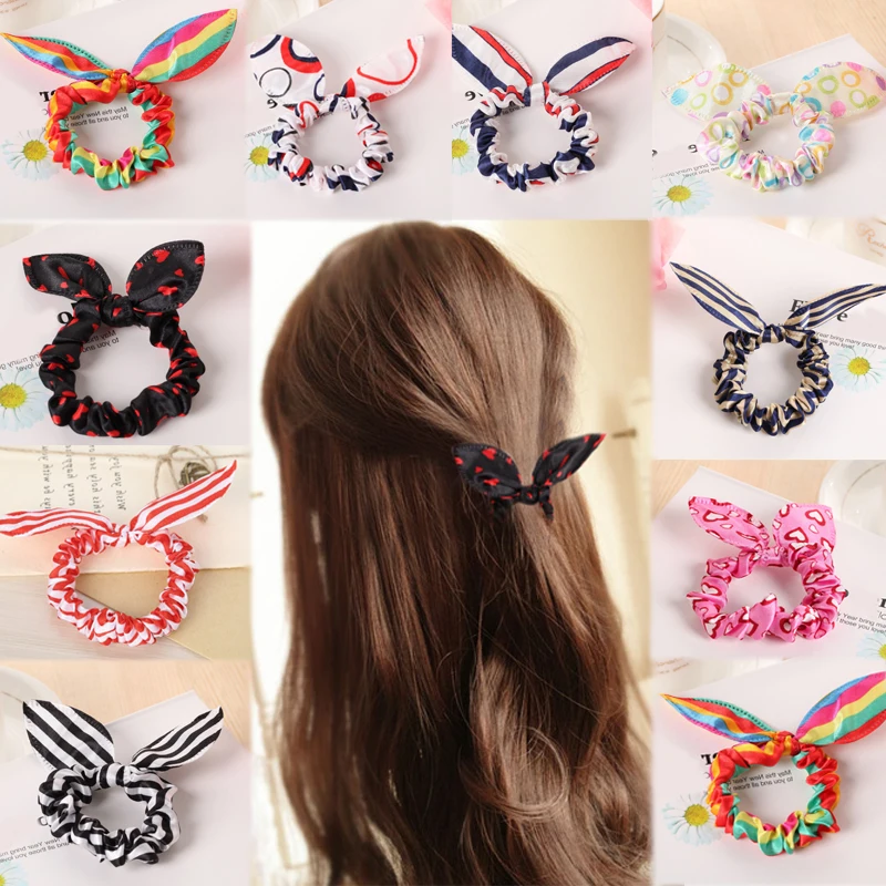 

2019 New 1PC Rabbit Ears Hair Band Children Kids Hair Accessories for Women And Girls Exquisite Gifts Elasticity cute hair bands