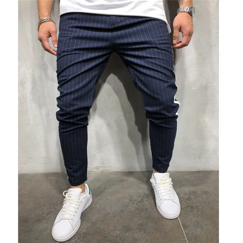 Hirigin Высокое качество комфорта для мужчин Twill Jogger Urban хип хоп брюки для девочек Мода Досуг дамские шаровары повседневное человек в полоску