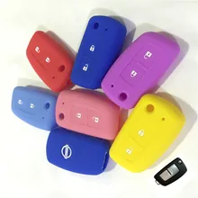 2 Buttons Silicone car key Cover For Nissan Qashqai X-trail Murano Maxima Altima Juke Geniss QUEST Livina Tiida key