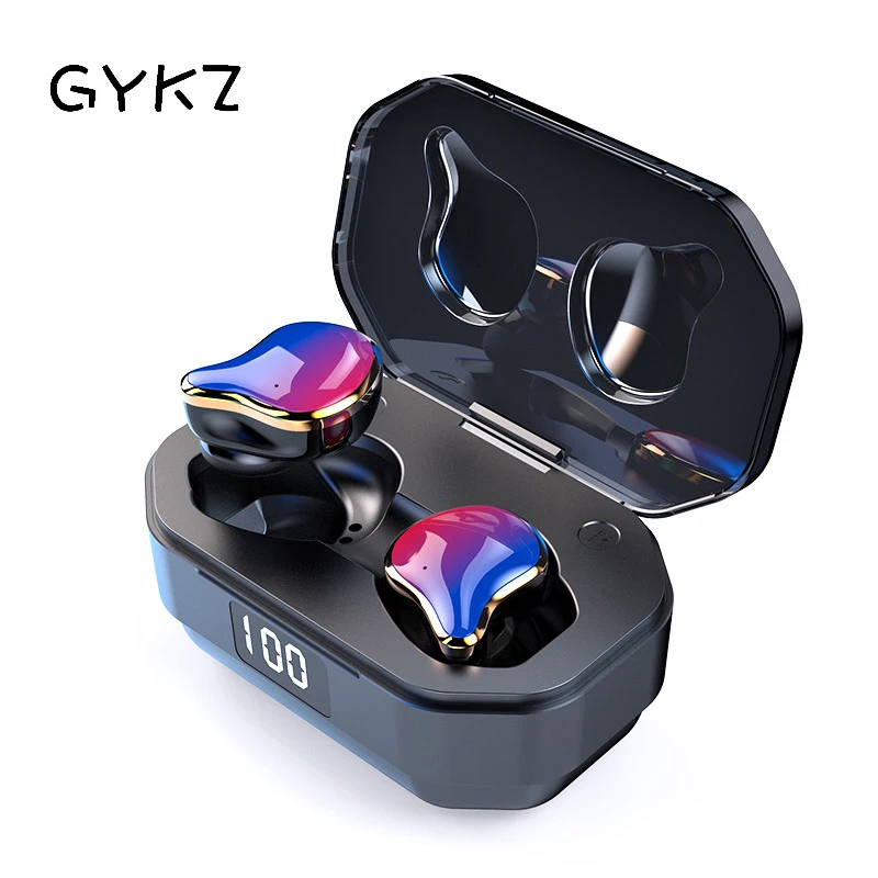 

GYKZ Wireless Bluetooth 5.0 Earphone Magic Flame Ear Hook Stereo Headset Charging Earplug 6D Surround Sport Music Earphone
