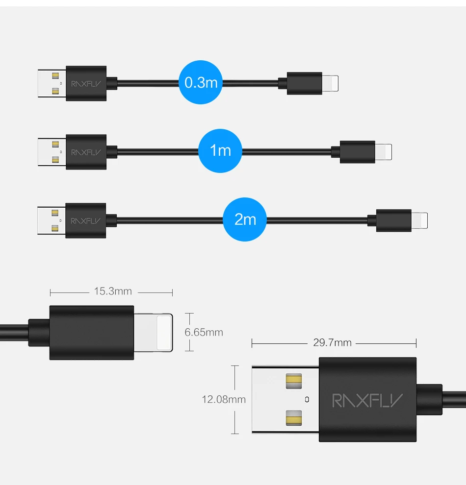 5 шт./лот кабели RAXFLY USB кабель для iPhone 8 7 плюс Быстрая зарядка 5 В/2A Lightning/usb для iPhone 6 6s синхронизации данных USB провода