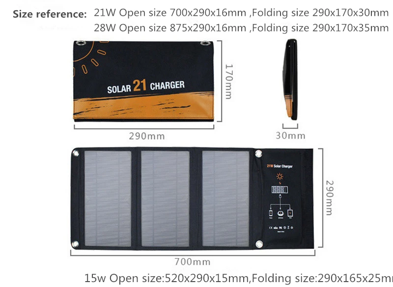 solar portátil para o telefone móvel viagem