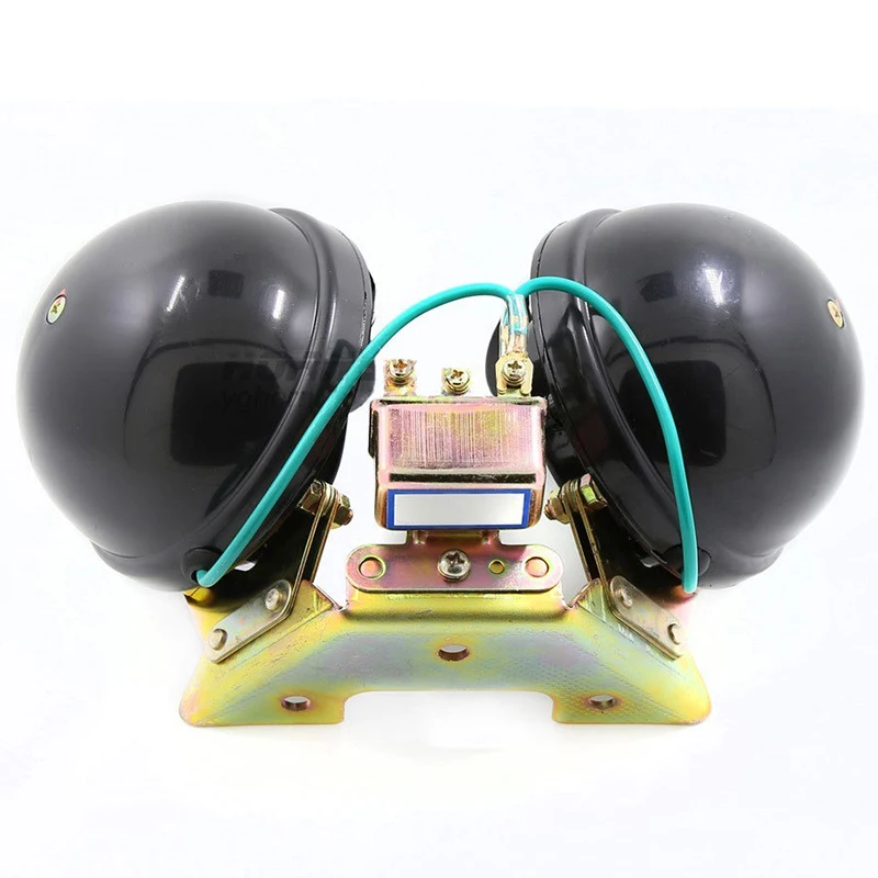  1 Pair Sound Crisp Elegance Car Horn 12V Loudness 105-115DB Auto Round Horn Long Life Time High Low