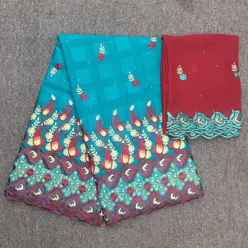 

2019 New Design Swiss Voile Lace In Switzerland High Quality 2019 Embroidery African Swiss Cotton Lace Fabric 5+2 Yards