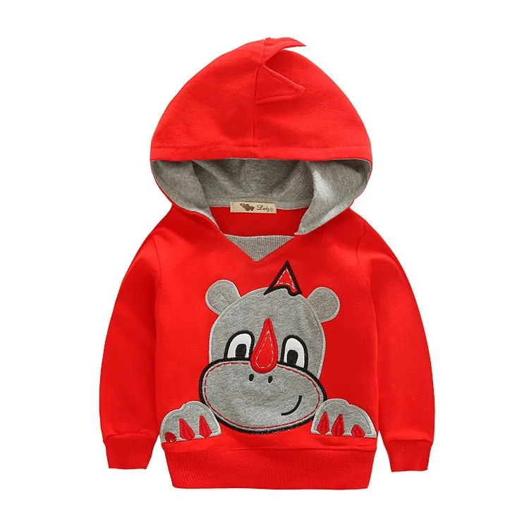 Одежда для мальчиков весенне-осенняя куртка с капюшоном для маленьких мальчиков хлопковое теплое пальто красного и синего цвета с изображением животных из мультфильмов, куртки От 2 до 7 лет