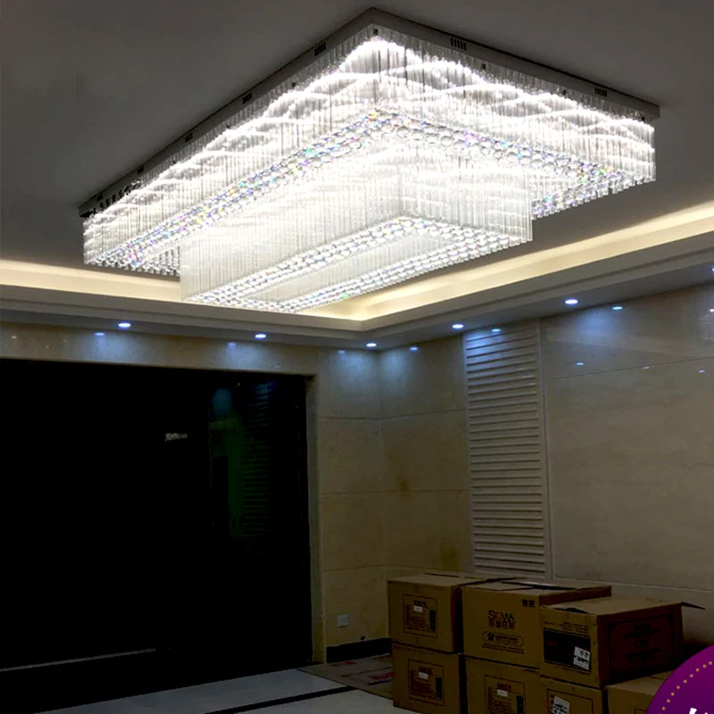 Us 245 96 56 Off Rectangular Crystal Lamp Large Project Lights Customized Banquet Hall Hotel Lobby Lighting Villa Model Room Lamps Led In Us 245 96 56 Off Rectangular Crystal Lamp Large Project Lights Customized Banquet Hall Hotel Lobby Lighting Villa Model Room Lamps Led In