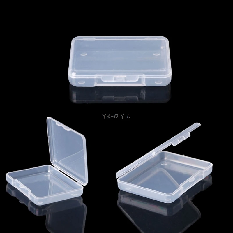 Прямоугольная пластиковая прозрачная коробка для хранения коллекция контейнер Органайзер