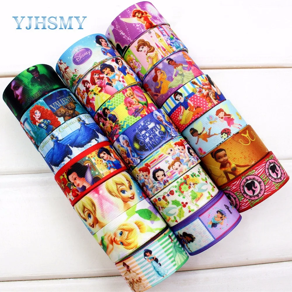 

YJHSMY 173202, 25mm 10 yards Cartoon Ribbons Thermal transfer Printed grosgrain Wedding Accessories DIY handmade material