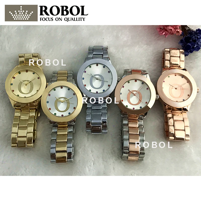 

ROBOL Stainless Steel Men Women Couples Quartz Watches Fashion Luxury Original Copy Jewelry Gift Retro Precision Charm Noble
