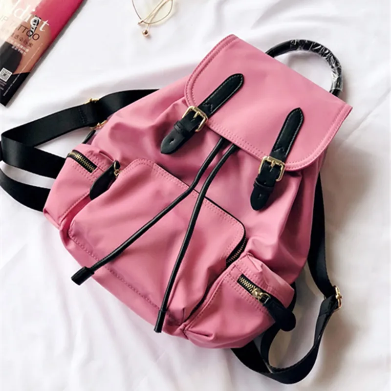 

Ins new 2018 British star with nylon large capacity backpack waterproof Oxford travel backpack