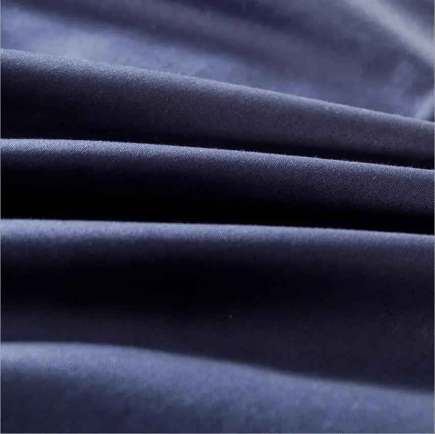 Разноцветное постельное белье набор домашний текстиль темно-синий и серый 4 шт. Чистый хлопок Пододеяльник Простыня Набор наволочек Твин Королева Король