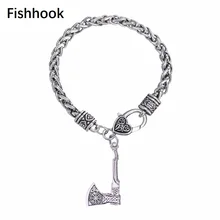 Fishhook Vegvisir скандинавский викинговый топор Ирландский Узел языческие амулеты для изготовления ювелирных браслетов и кулонов с пшеничной цепочкой