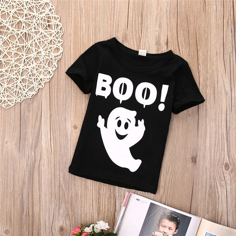 Children Cute Halloween Tee 2016 Girls Ghost Printed T